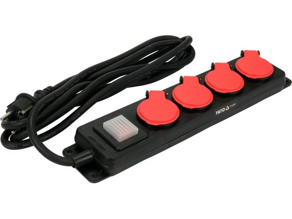 HD pagarinātājs ar 4 iezemētām rozetēm, 3 m YATO YT-81241 - Image 2