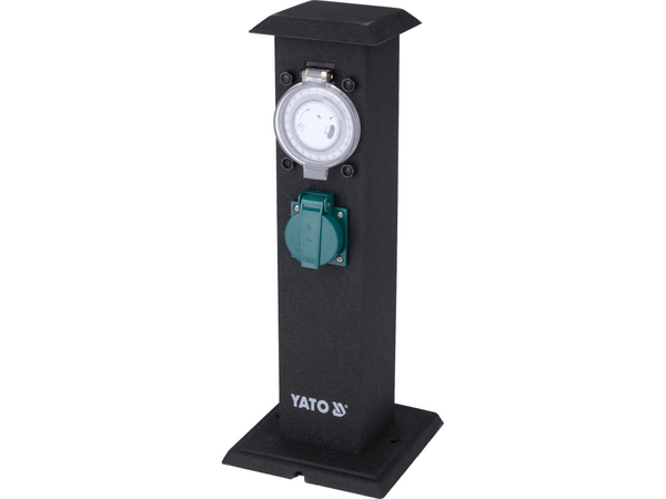 IP44 tērauda dārza staba kontaktligzda 2x230V YATO YT-81276
