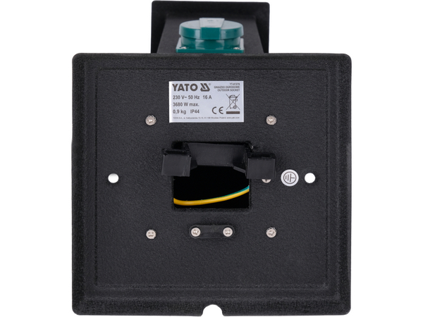 IP44 tērauda dārza staba kontaktligzda 2x230V YATO YT-81276 - Image 9