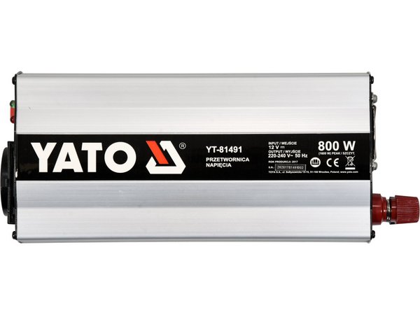 Automašīnas invertors 12/230V 800W YATO YT-81491 - Image 2