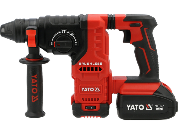 SDS+ 18V triecienurbjmašīna ar 2 x 4Ah akumulatoriem (bezsuku) YATO YT-827724 - Image 2