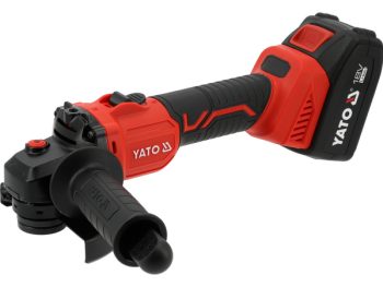 Akumulatora leņķa slīpmašīna (fleksis) 18V 125mm (bezsuku; ar 4Ah akumulatoru x 1) YATO YT-828251