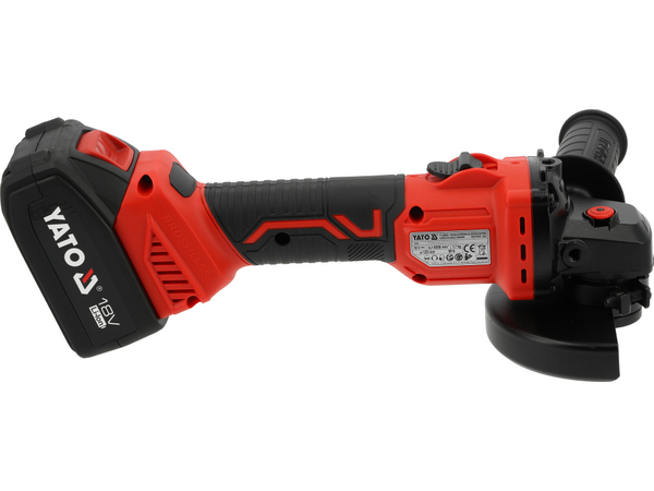 Akumulatora leņķa slīpmašīna (fleksis) 18V 125mm (bezsuku; ar 4Ah akumulatoru x 1) YATO YT-828251 Akumulatora leņķa slīpmašīna (fleksis) 18V 125mm (bezsuku; ar 4Ah akumulatoru x 1) YATO YT-828251 - Image 3