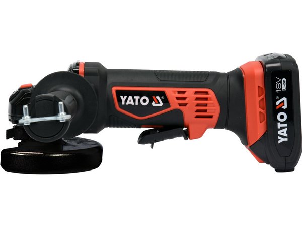Akumulatora leņķa slīpmašīna (fleksis) 18V + 1 akumulators. YATO YT-82826 - Image 2
