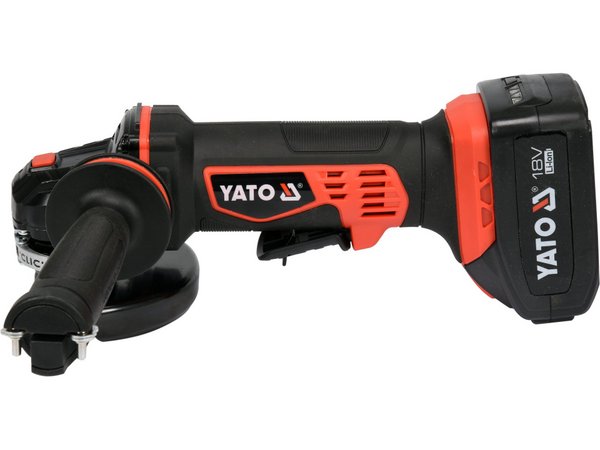 Akumulatora leņķa slīpmašīna (fleksis) 18V + 2 akumulatori. YATO YT-82828 - Image 2