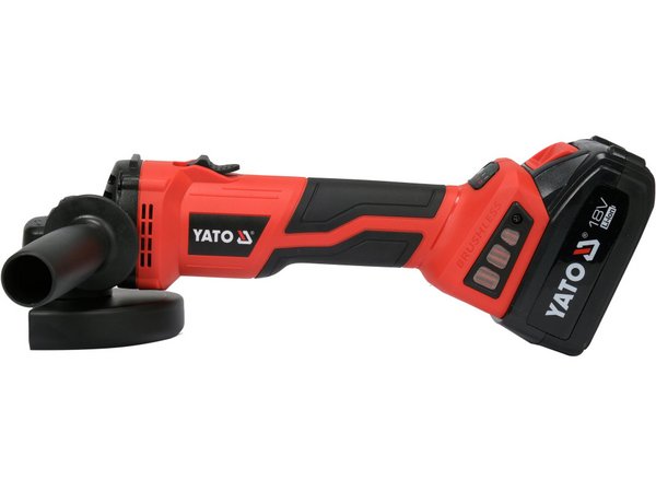 Akumulatora leņķa slīpmašīna (fleksis) 18V 125 mm YATO YT-828294 - Image 2