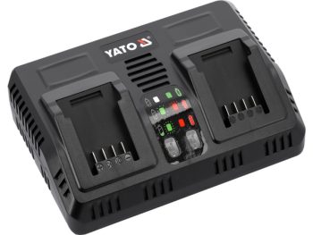 AKUMULATORU (BATERIJU) ĀTRAIS 2 VIETĪGS LĀDĒTĀJS 18V 4,5AH, YATO YT-828501