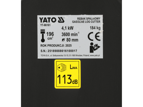 Benzīna zaru smalcinātājs YATO YT-86161 Benzīna zaru smalcinātājs YATO YT-86161 - Image 14