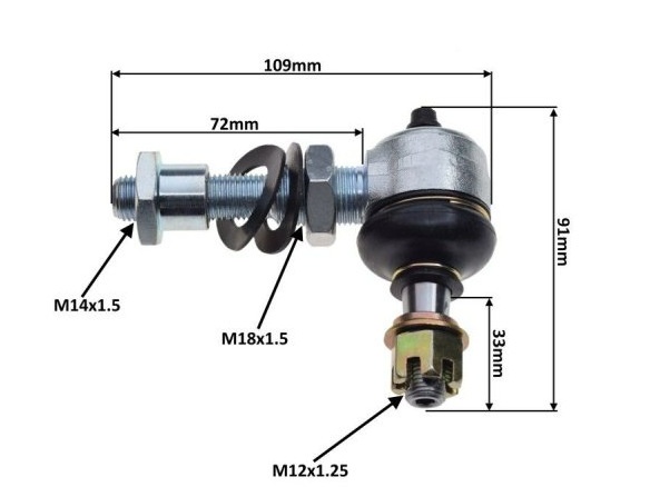 ŠARNĪRS, PRIEKŠĒJĀS AUGŠĒJĀS ŠARNĪRA SVIRAS ATV250 ST-9E ŠARNĪRS, PRIEKŠĒJĀS AUGŠĒJĀS ŠARNĪRA SVIRAS ATV250 ST-9E - Image 2
