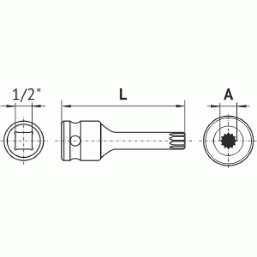 Triecienuzgalis M16 1/2" 78mm Triecienuzgalis M16 1/2" 78mm - Image 2