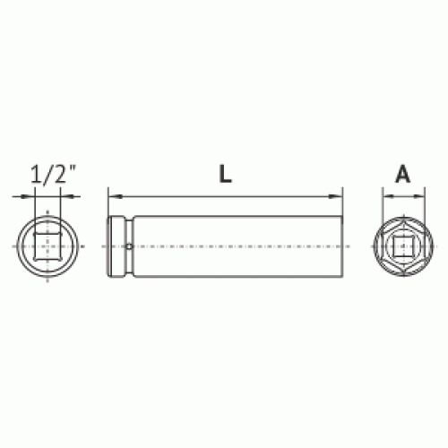 11 mm dziļa triecienuzgalis 1/2" 11 mm dziļa triecienuzgalis 1/2" - Image 3