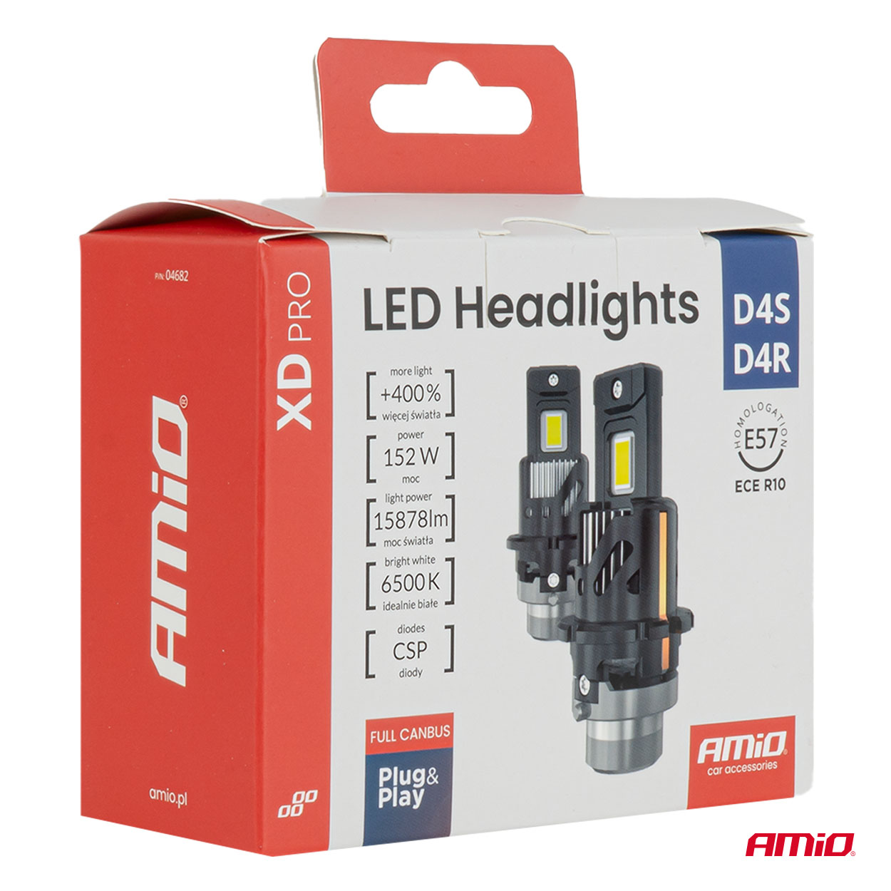 LED priekšējie lukturi XD PRO D4S D4R PILNA CANBUS AMIO-04682 - Image 5