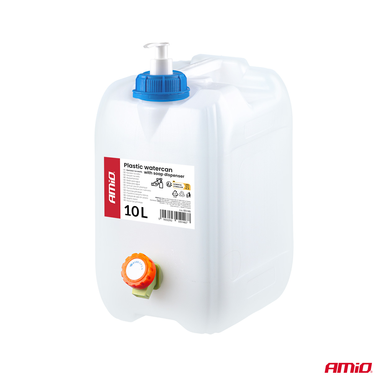 Plastmasas ūdens kanna ar ziepju dozatoru 10L AMIO-05146 Plastmasas ūdens kanna ar ziepju dozatoru 10L AMIO-05146 - Image 6
