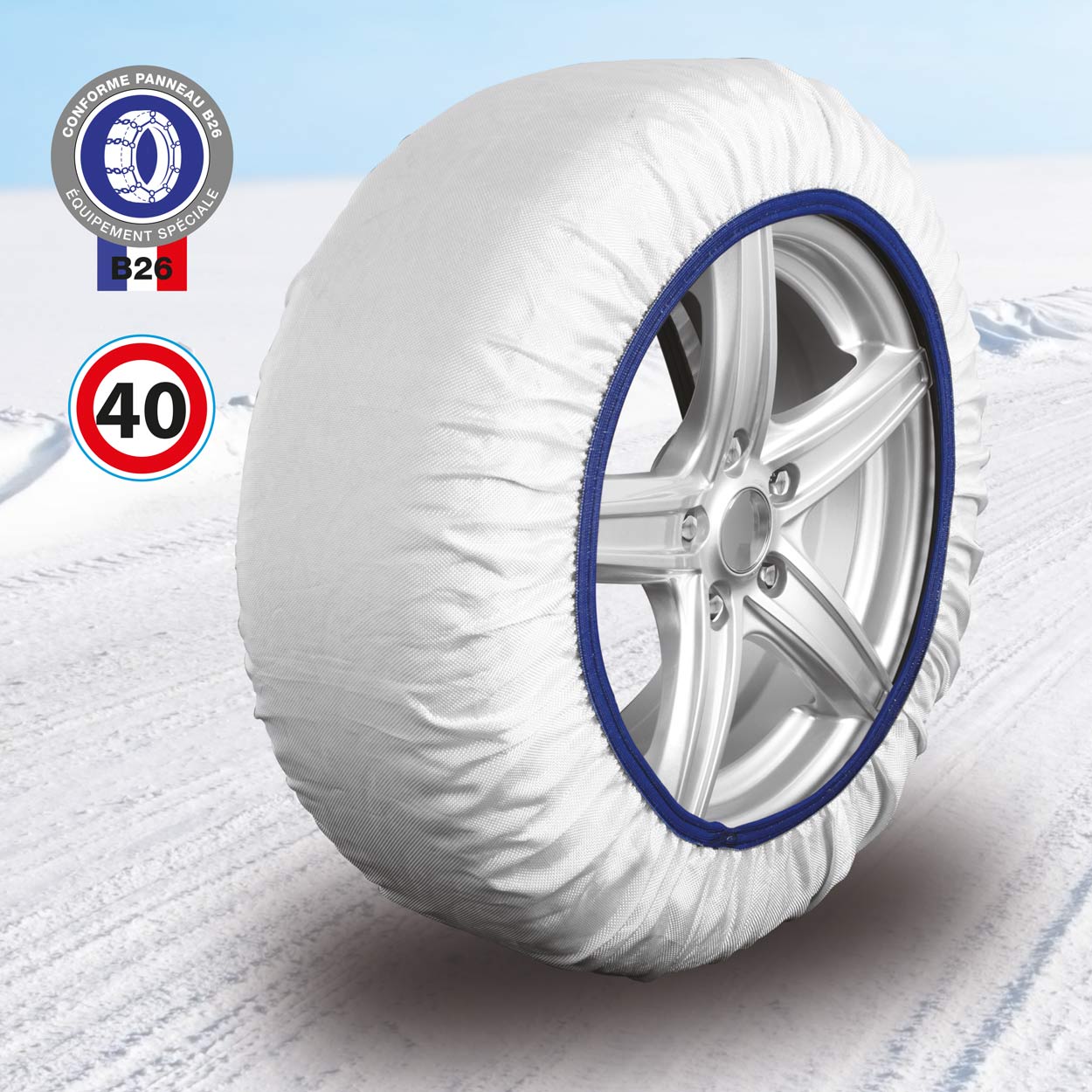 Tekstila sniega ķēdes Isse Easysock M 2 gab. Tekstila sniega ķēdes Isse Easysock M 2 gab. - Image 4