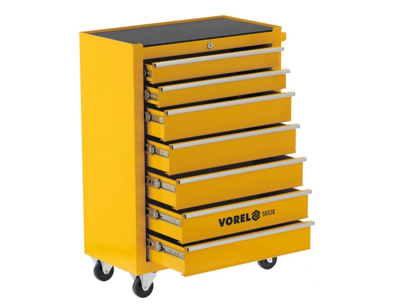 SERVISA INSTRUMENTU SKAPIS UZ RITEŅIEM AR 7 ATVILKNĒM VOREL 58538 SERVISA INSTRUMENTU SKAPIS UZ RITEŅIEM AR 7 ATVILKNĒM VOREL 58538 - Image 4