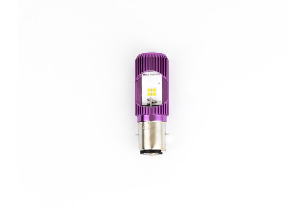 LED SPULDZE BA20D 12/24V 12W, (35/35W), GAISMA BALTA