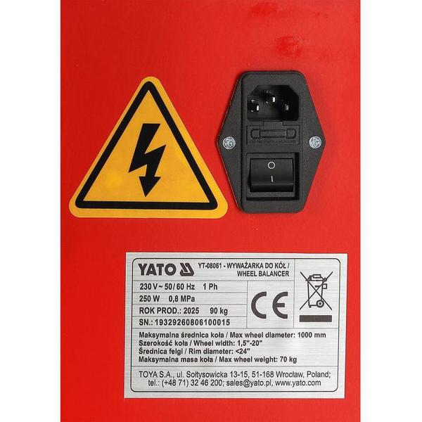 Riteņu balansēšanas iekārta Yato YT-08061 Riteņu balansēšanas iekārta Yato YT-08061 - Image 10