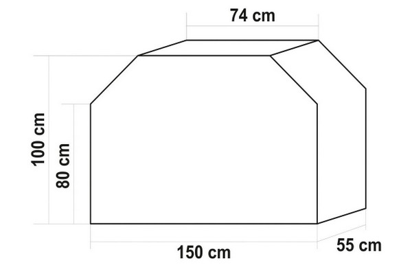 Aizsargpārvalks grilam 150 × 55 × 100 cm LUND 99762 Aizsargpārvalks grilam 150 × 55 × 100 cm LUND 99762 - Image 2