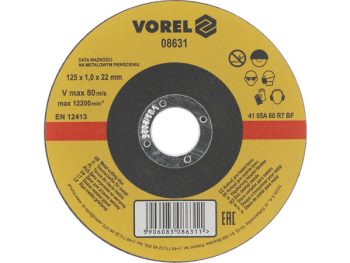 GRIEŠANAS RIPAS DISKI LEŅĶA SLĪMAŠĪNĀM (FLEKŠIEM) 125x1,0x22 mm VOREL 08631