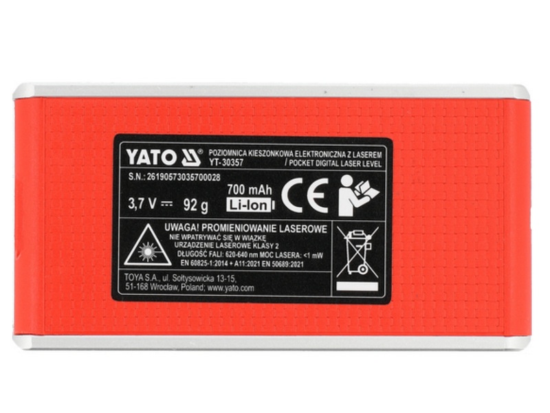 MAGNĒTISKAIS DIGITĀLAIS LĀZERA LĪMEŅRĀDIS UN LEŅĶMĒRS YATO YT-30357 MAGNĒTISKAIS DIGITĀLAIS LĀZERA LĪMEŅRĀDIS UN LEŅĶMĒRS YATO YT-30357 - Image 8