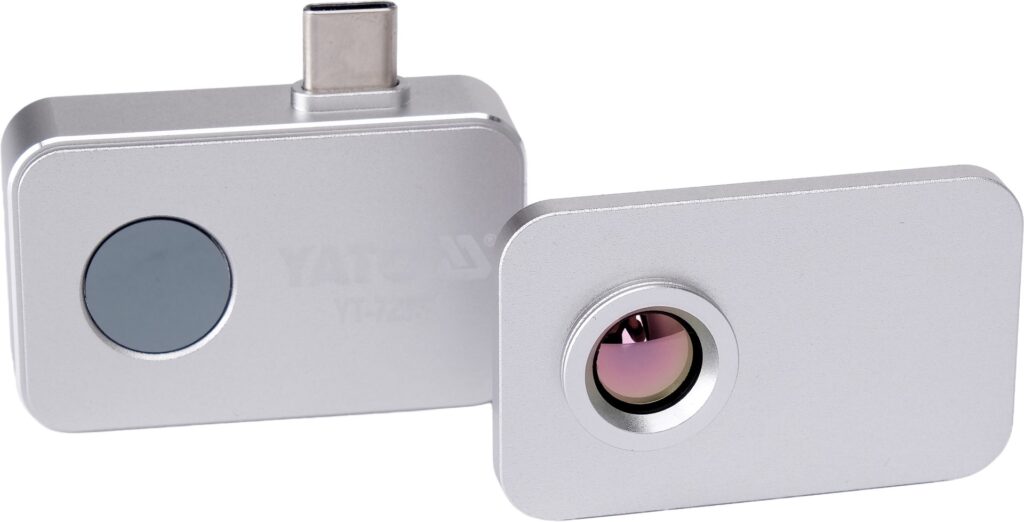 Termo kamera ar noņemamo makro objektīvu 256x192 līdz 512 x 384px, 25Hz ar USB-C savienojumu Android ierīcēm, YATO YT-72931