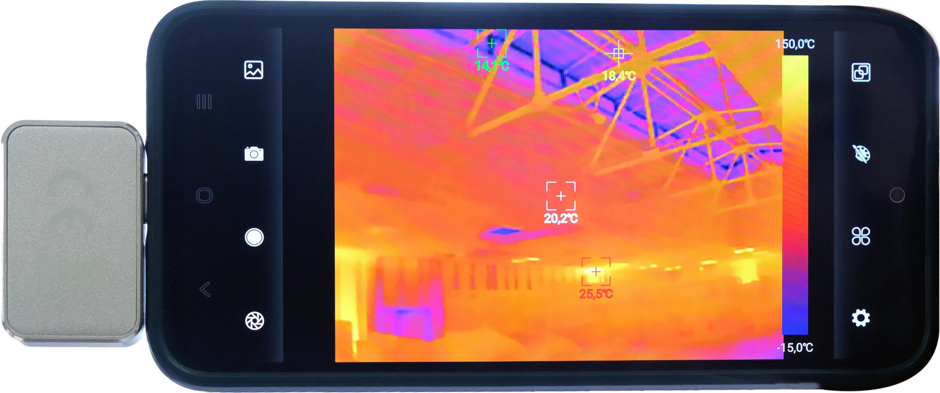 Termo kamera 256x192 līdz 512 x 384px, 25Hz ar USB-C savienojumu Android ierīcēm, YATO YT-72930 - Image 7