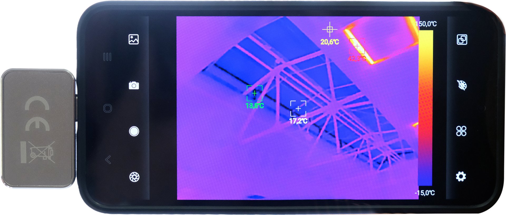 Termo kamera 256x192 līdz 512 x 384px, 25Hz ar USB-C savienojumu Android ierīcēm, YATO YT-72930 - Image 8